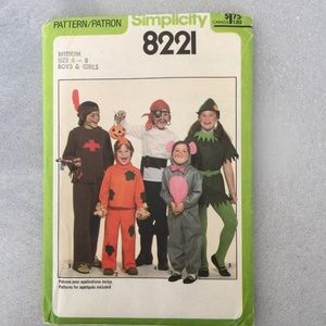 Halloween Costume Boys/Girls Simplicity 8221 MED